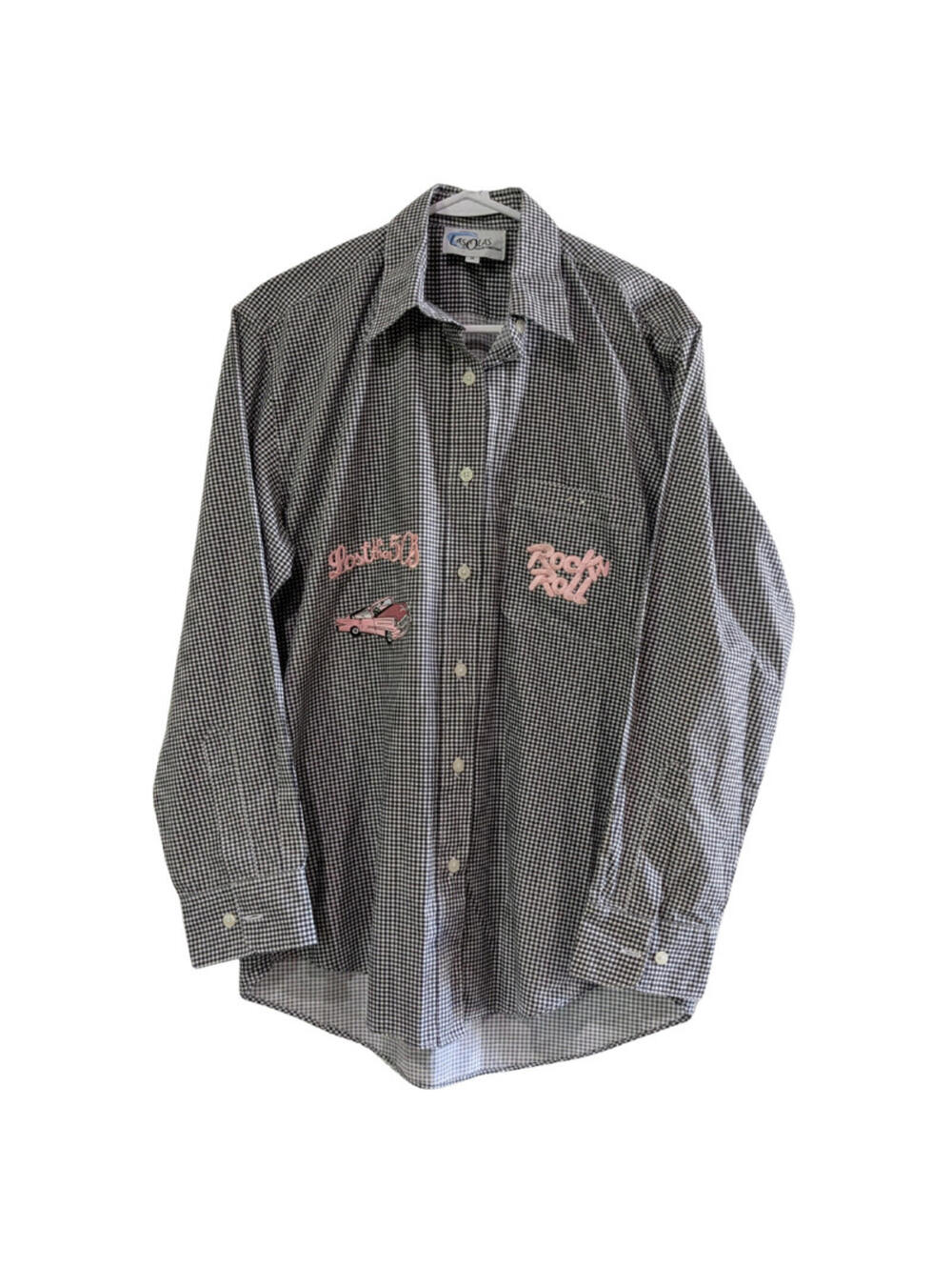 Las Olas Women's Elvis Themed Pink Cadillac "Lost in the 50's" Shirt, Small